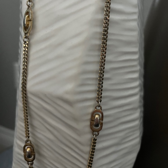 CHRISTIAN DIOR Vintage CD Chain Link Necklace AUTHENTIC - Picture 4 of 6